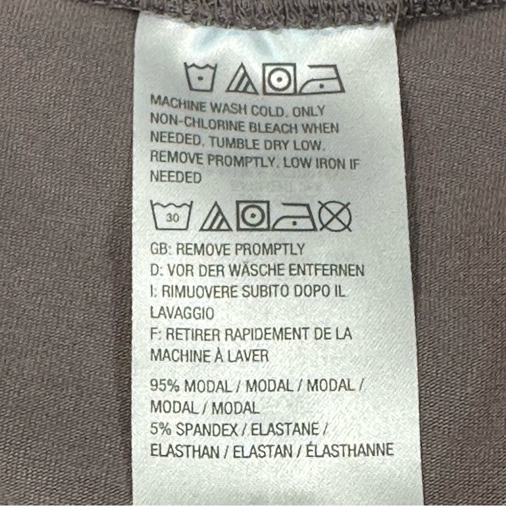 LOGO Maxi Skirt Sz L Asymmetrical Plum Stretch Waistband Tulip Hem Modal knit - Picture 9 of 12